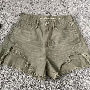 Gray American Eagle Mom Shorts